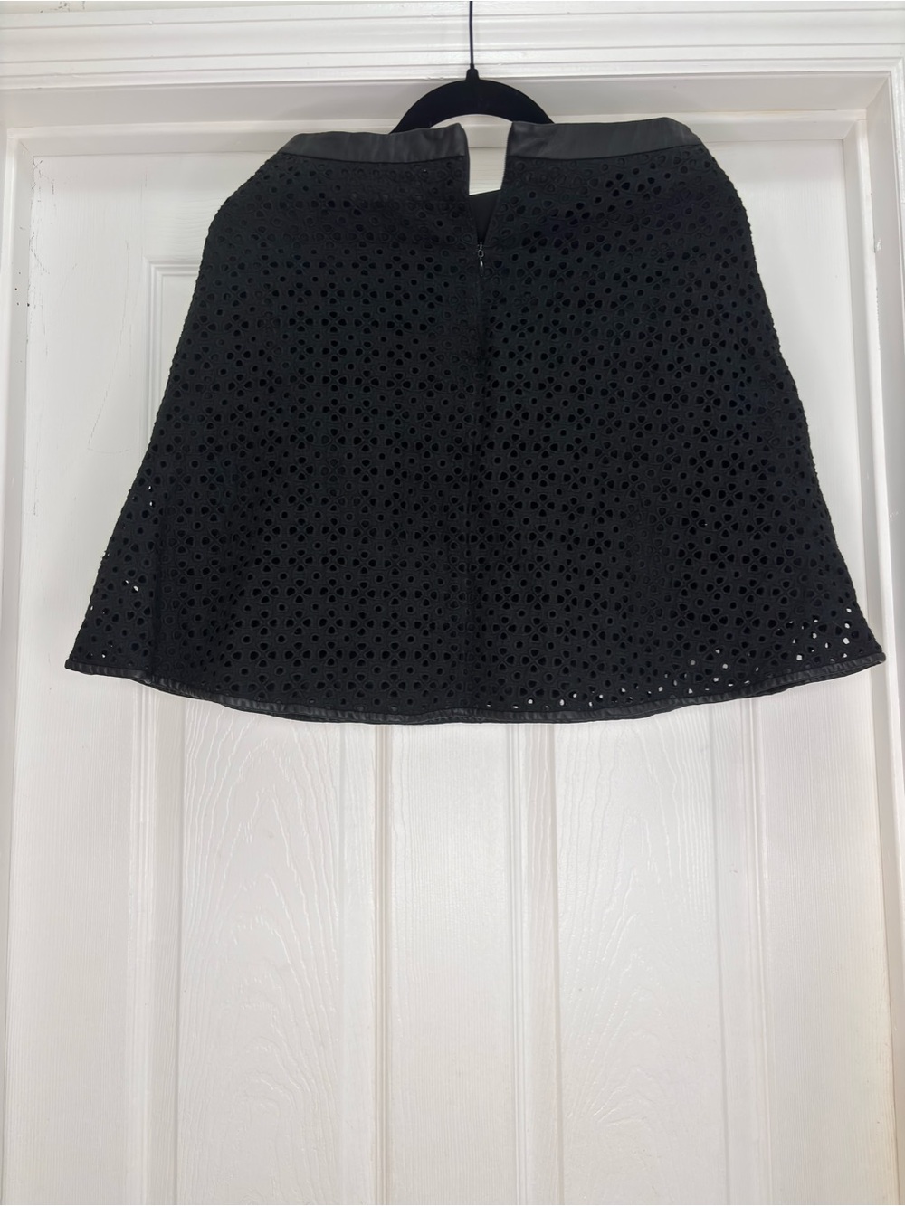 Ann Taylor Black Eyelet A-Line Skirt - Picture 2 of 4